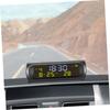 Solar Powered Car Clock Thermometer Digital Dashboard Clock with Temperature Display Date for Vehicles Essential Car Accessory for Accurate Readings