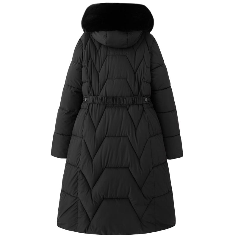 Parka Lungă de Damă la Modă, Paltoane de Iarnă cu Glugă și Guler din Blană Faux, Palton Gros și Călduros, Jachete de Damă