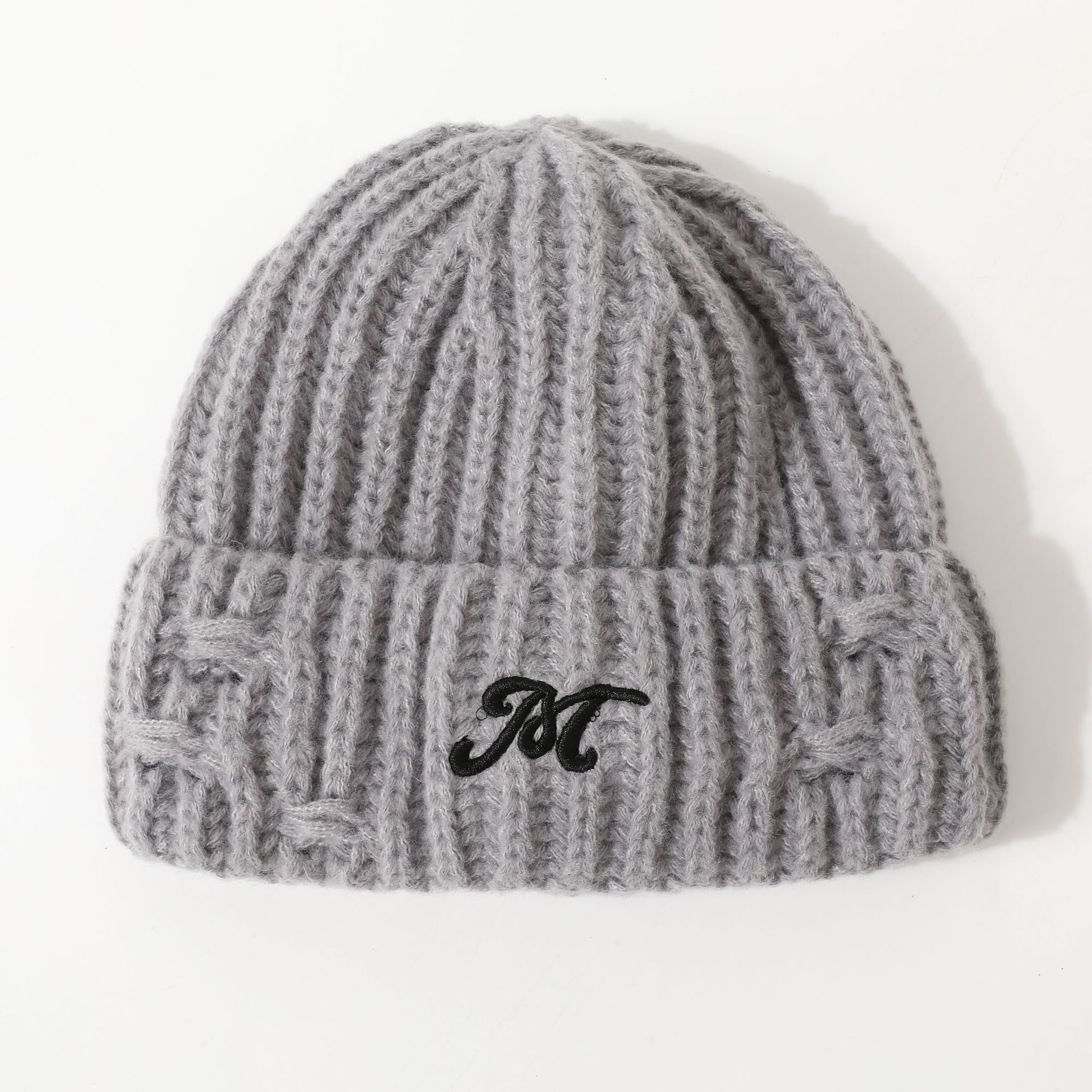 

Warm Hat Autumn and Winter American Retro Knitted Hat Face Revealing Small Thick Wool Hat Versatile Warm Trendy Wool Hat