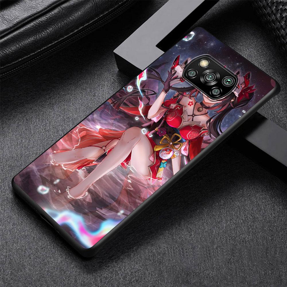 Star Rail Aventurine Sparkle Case for Xiaomi Poco M5s X3 NFC F3 X5 M4 M3 Pro Black Silicone Soft Phone Cover Coque