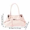 Soft Commuting Tote Bag Pleated Underarm Shoulder Bag Trendy Retro Women Handbag  Dating
