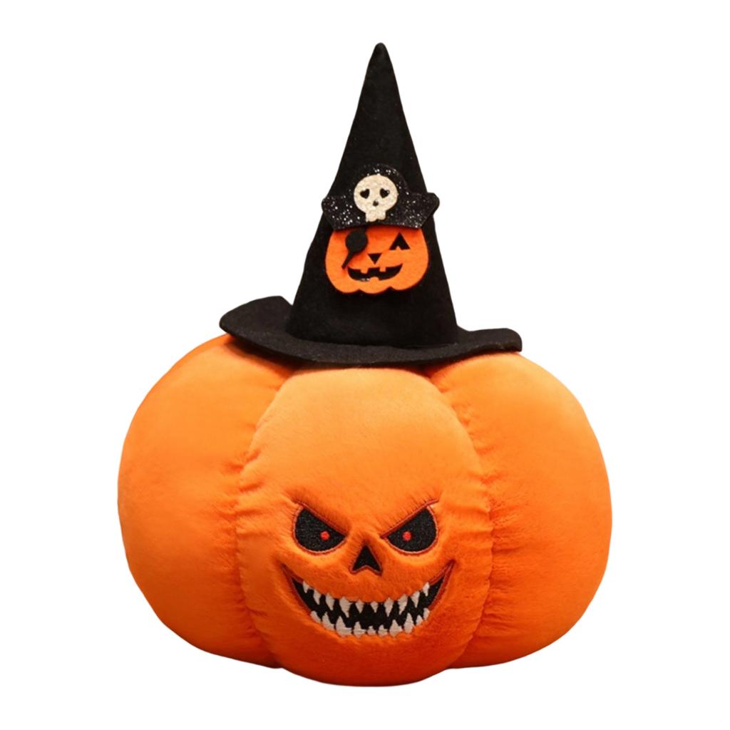 Halloween Pumpkin Plush - Cute Stuffed Pumpkin Cushion for Couch, Bed, Sofa and Home Decor