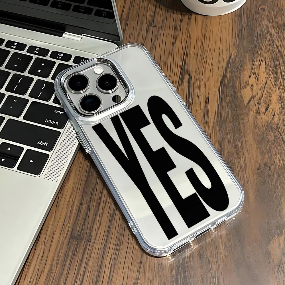 

Black White Letters NO and YES Phone Case for Samsung Galaxy A73 A16 A06 A35 A55 A25 A05S A15 A56 A54 A36 A34 A24 A26 A04 4G 5G Samsung A32 4G