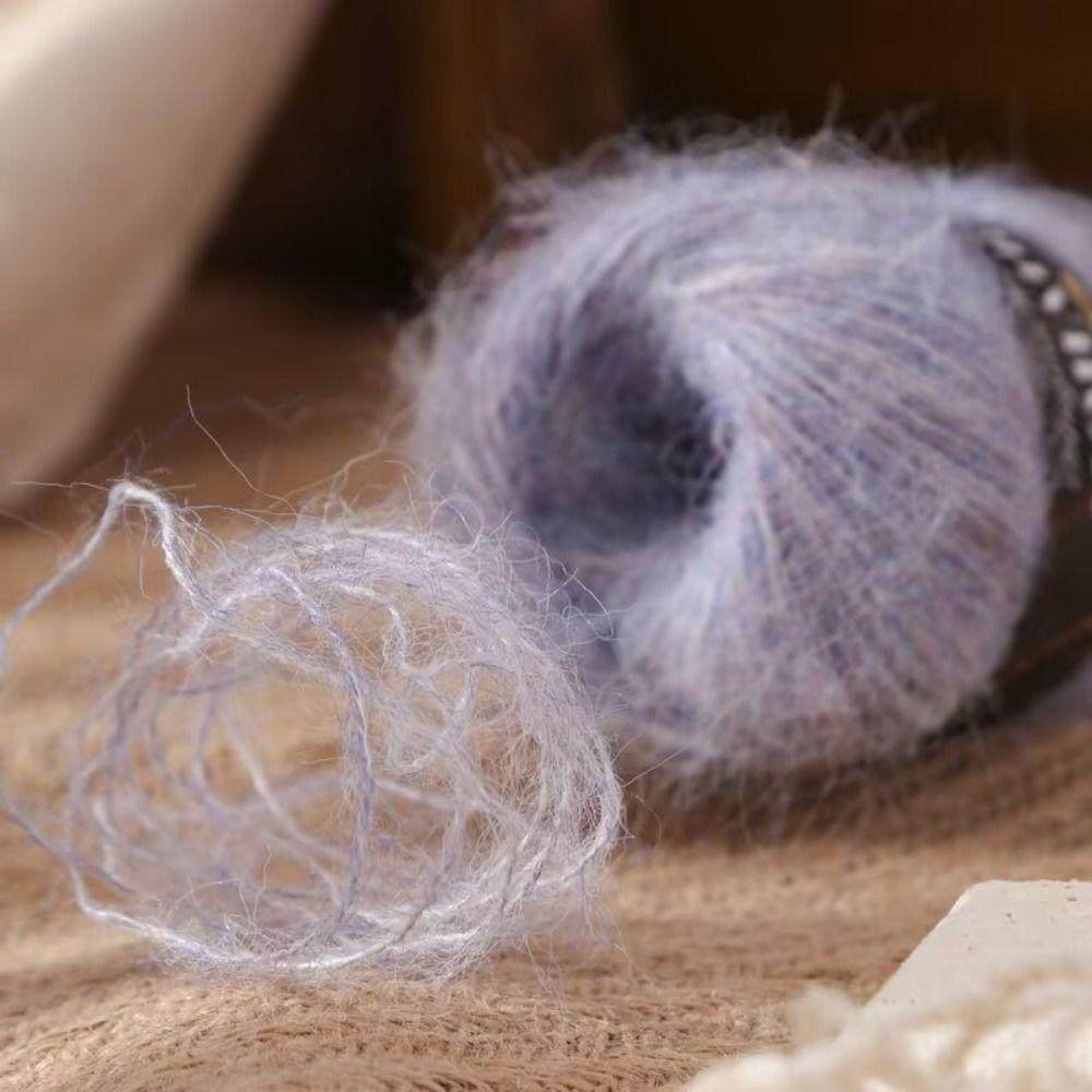 Fir Moale Pufos Tricotat Manual Fir Amestec Bumbac Fir Tricotat Alpaca Mohair Tricotat