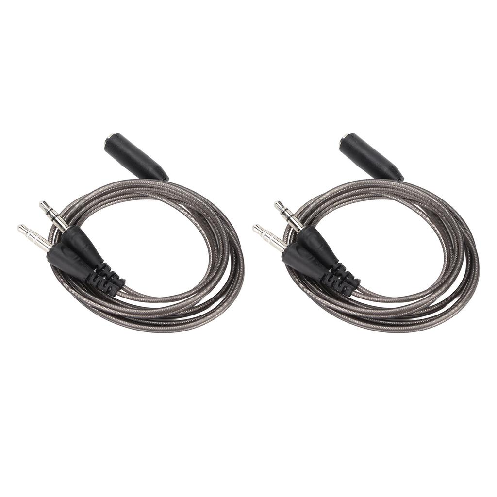 Kopfhörer Splitter 3,5 mm Buchse auf Dual Stecker HiFi Stereo Mikrofon Kopfhörer Y-Kabel für PC Laptop 2 Stück