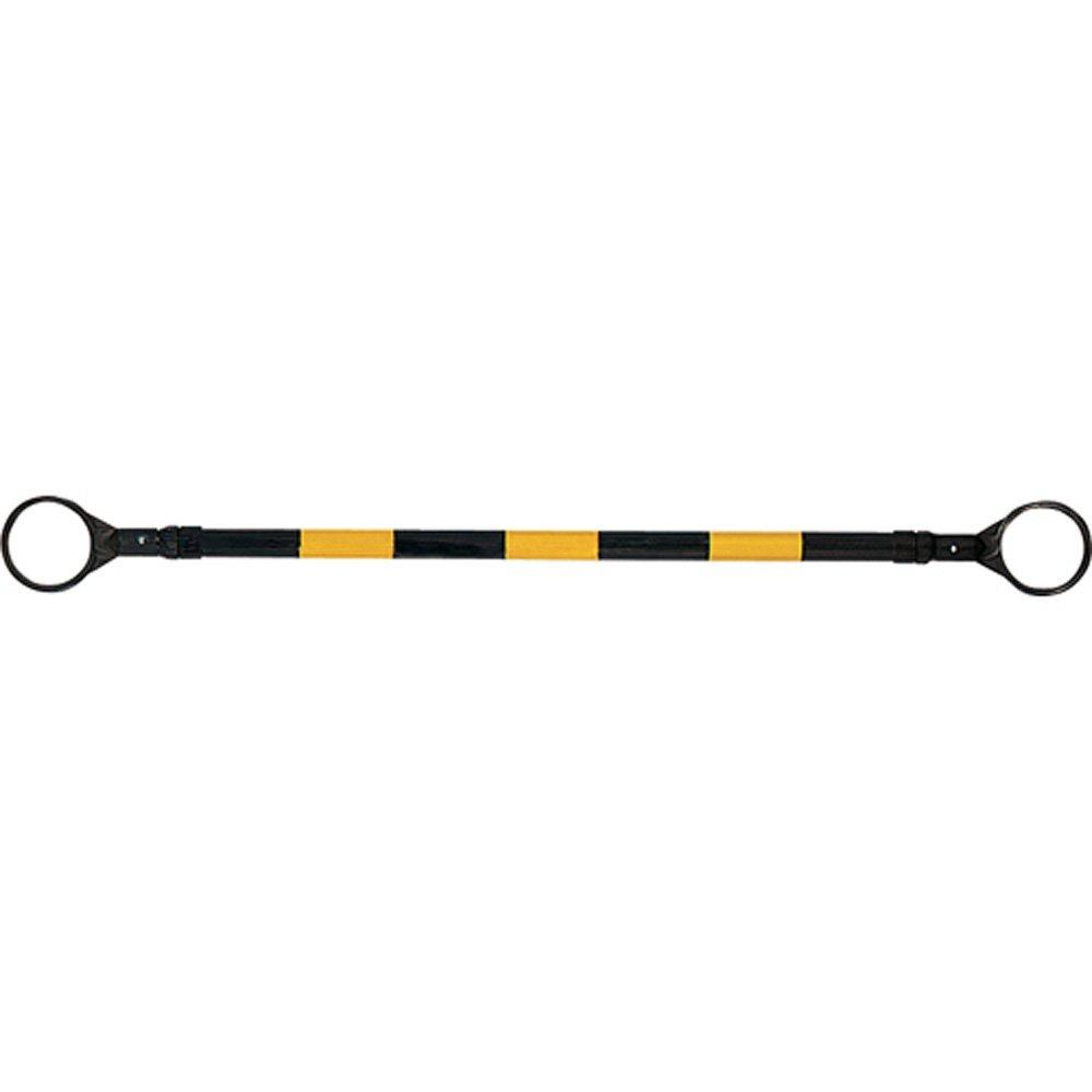 TRUSCO Telescopic Guard Bar, 1.2-2m, Yellow/Black, TGBS-YB-20
