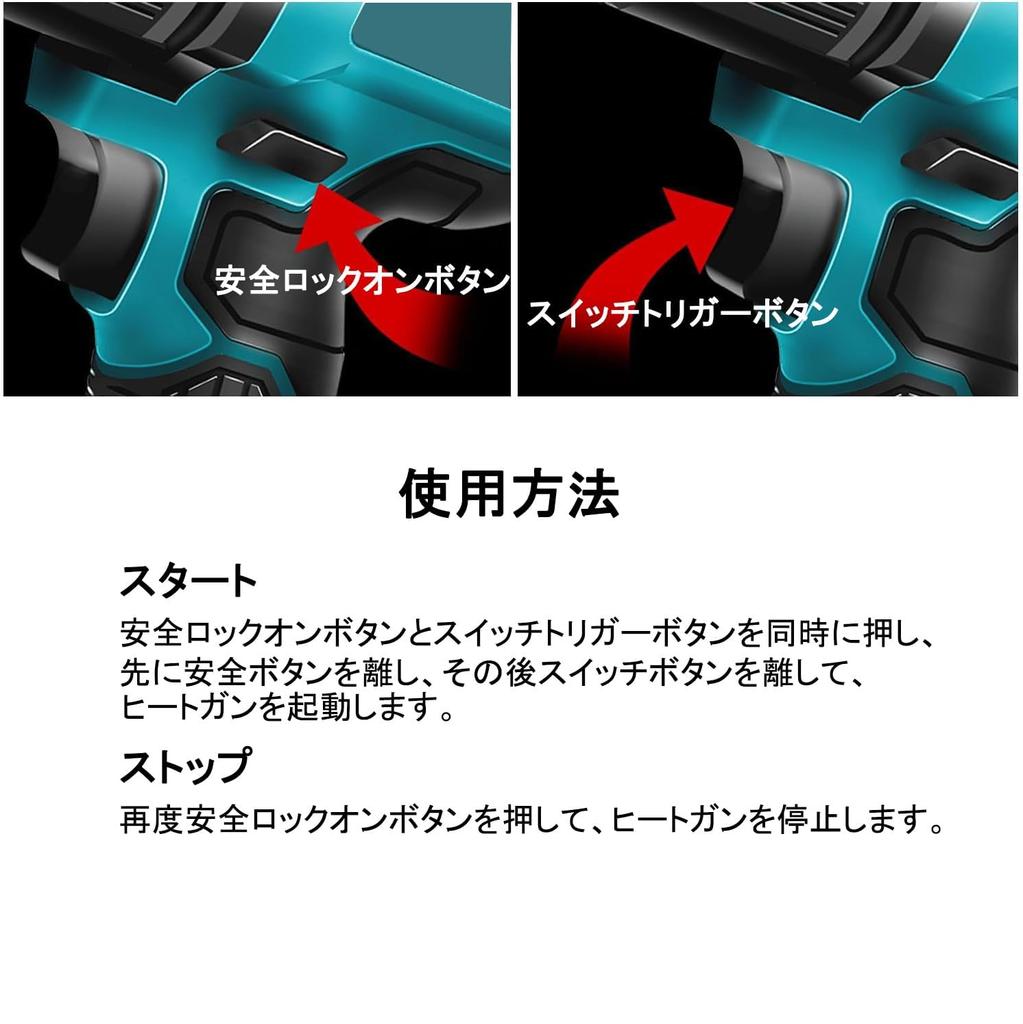 Makita Compatible Cordless Heat LCD Airflow 7 Hot Air Gun for Rapid Heat DIY PVC and Resin Paint and Makita Compatible Gun, Rechargeable, Display,