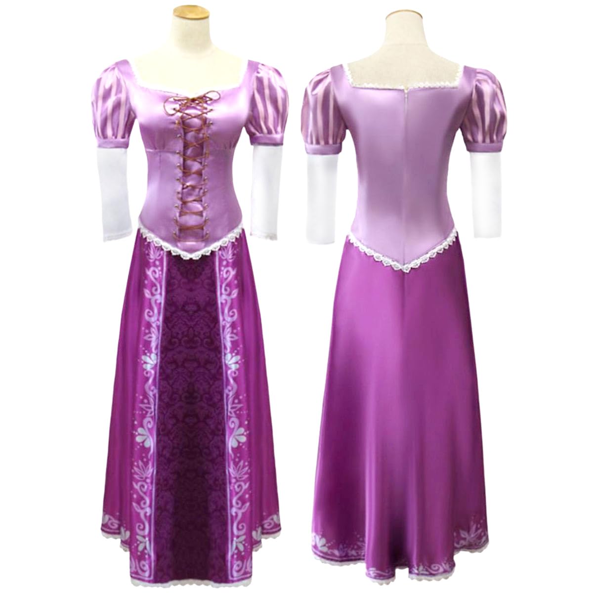 

Rapunzel Cosplay Princess Halloween Costume for Sizes c516 [monoii] Costume, Dress, Adults, S, M, L, XL, фиолетовый