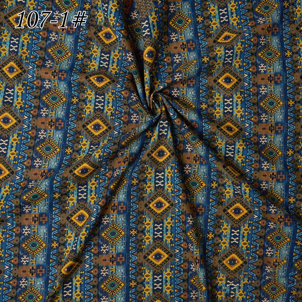 145x100cm Cotton Linen Small Floral Printed Fabric For Women's Clothing, Decorative Fabric DIY Handmade Sewing Cloth Fabric