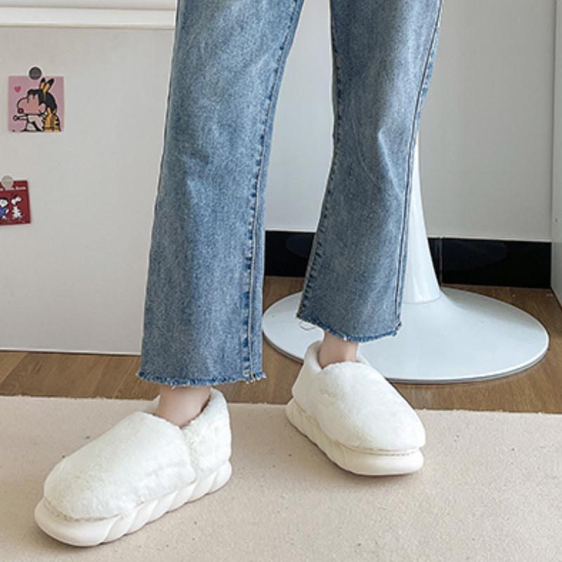 Mode 2024 Neue Damen Hausschuhe Lässige Mode Zuhause Einfarbige Hausschuhe Warm und Bequem