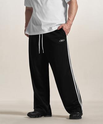 BORN TO WIN Symbol B Mesh Track Pants [Black White]