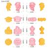 Plastic Cookie Cutters Graduation Series Biscuit Moulds Cookie Moulds Biscuit Cutters 3D Press Baking Gadgets for Cookie