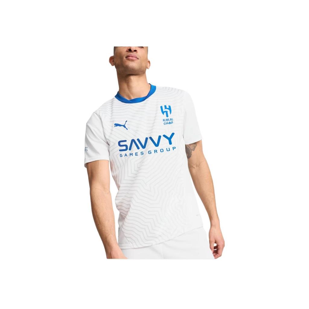 Puma Drycell Al Hilal Saudi F.C. 24/25 Koszulka Wyjazdowa Replika Męska Biały Niebieski 77888202