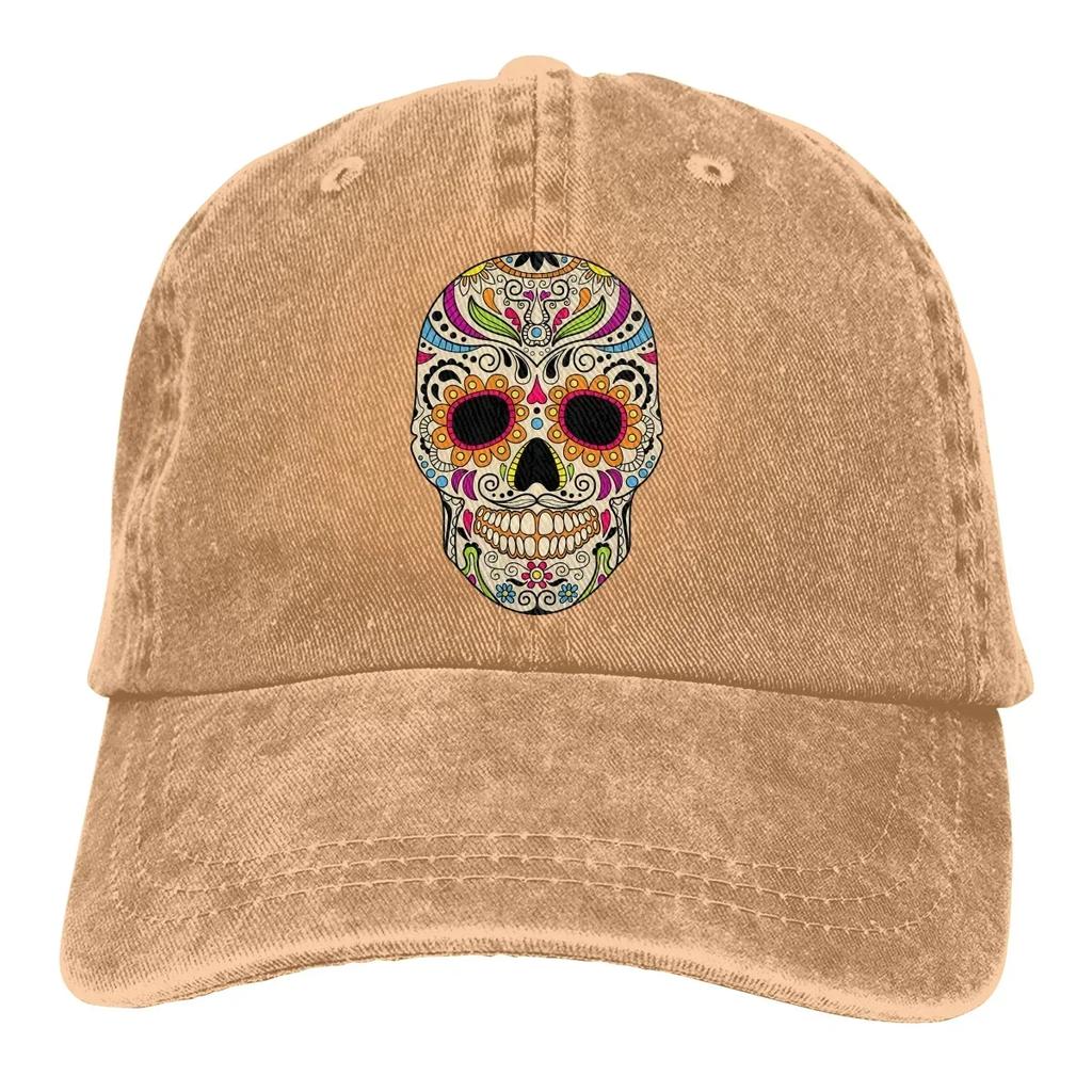 Mexican Color Skull Baseball Cap Men Mexican Sugar Skull Funny Caps colors Women Summer Snapback Caps