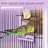 New Automatic Parrot Feeder Transparent Large Capacity Food Container Anti-Spill Cage Mount Pet Food Tray Pet Supplies