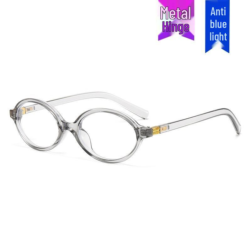 Zhang Yuanying Women's Oval Glasses - Fashionable, Versatile, Clear Lenses with Anti-Blue Light Protection