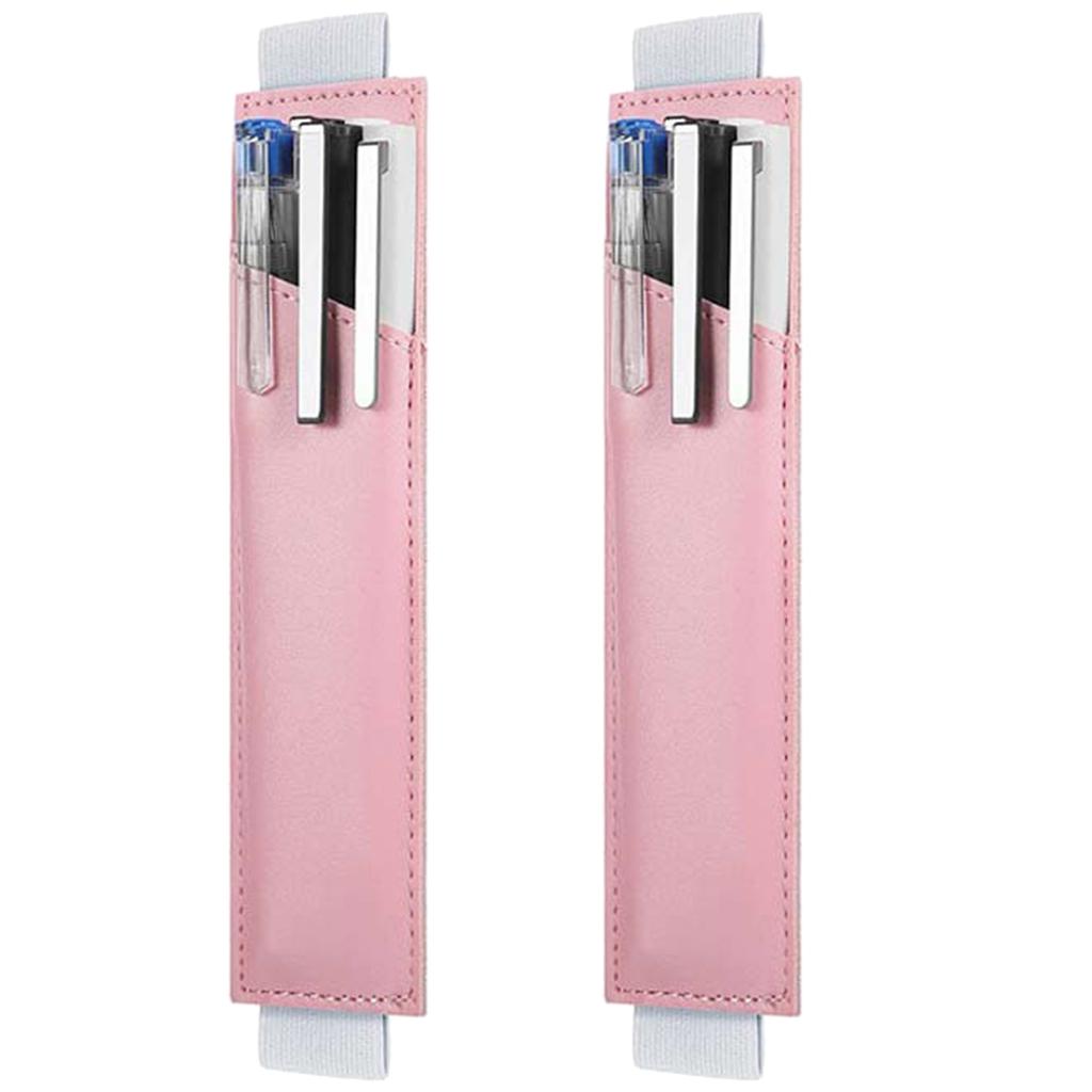 2ks Nastavitelná elastická gumička Držák na pero Kožené pouzdro na pero Nepropustné Štíhlé pouzdro na tužky pro pevné deníky