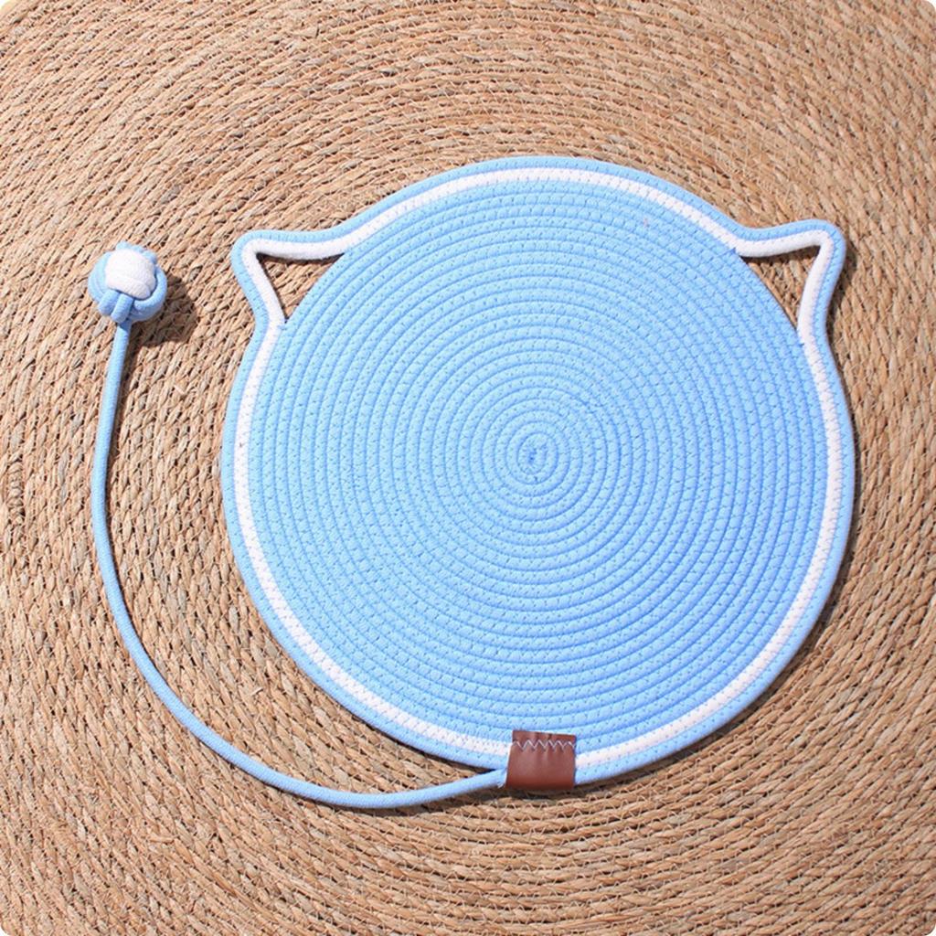 Cat Head Scratching Mat Braided Surface Stitched Edge Pet Supply for Cats, Home