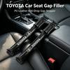 2Pcs Premium Carbon Fiber Texture Car Seat Side Gap Filler For Toyota GR Crown Corolla Yaris Aygo Prius CHR Camry Auris Avensis
