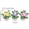 1pcs 1:12 Doll House Miniature Flowers Fairy Garden Ornament Mini Potted Plant Flowers Pot DollHouse Decor