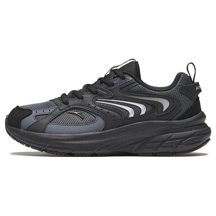 New Anta AT956 Cushioning Anti Slip And Wear Resistant Low Top Retro Running Shoes Women's Black 922345599-4