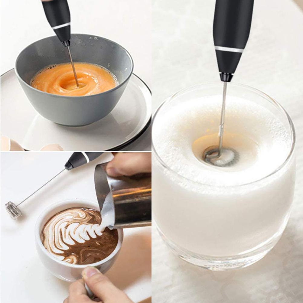 Milk Frother USB Rechargeable Mini Handheld Electric Blender Mixer Whisk Drink Mixer for Cappuccino