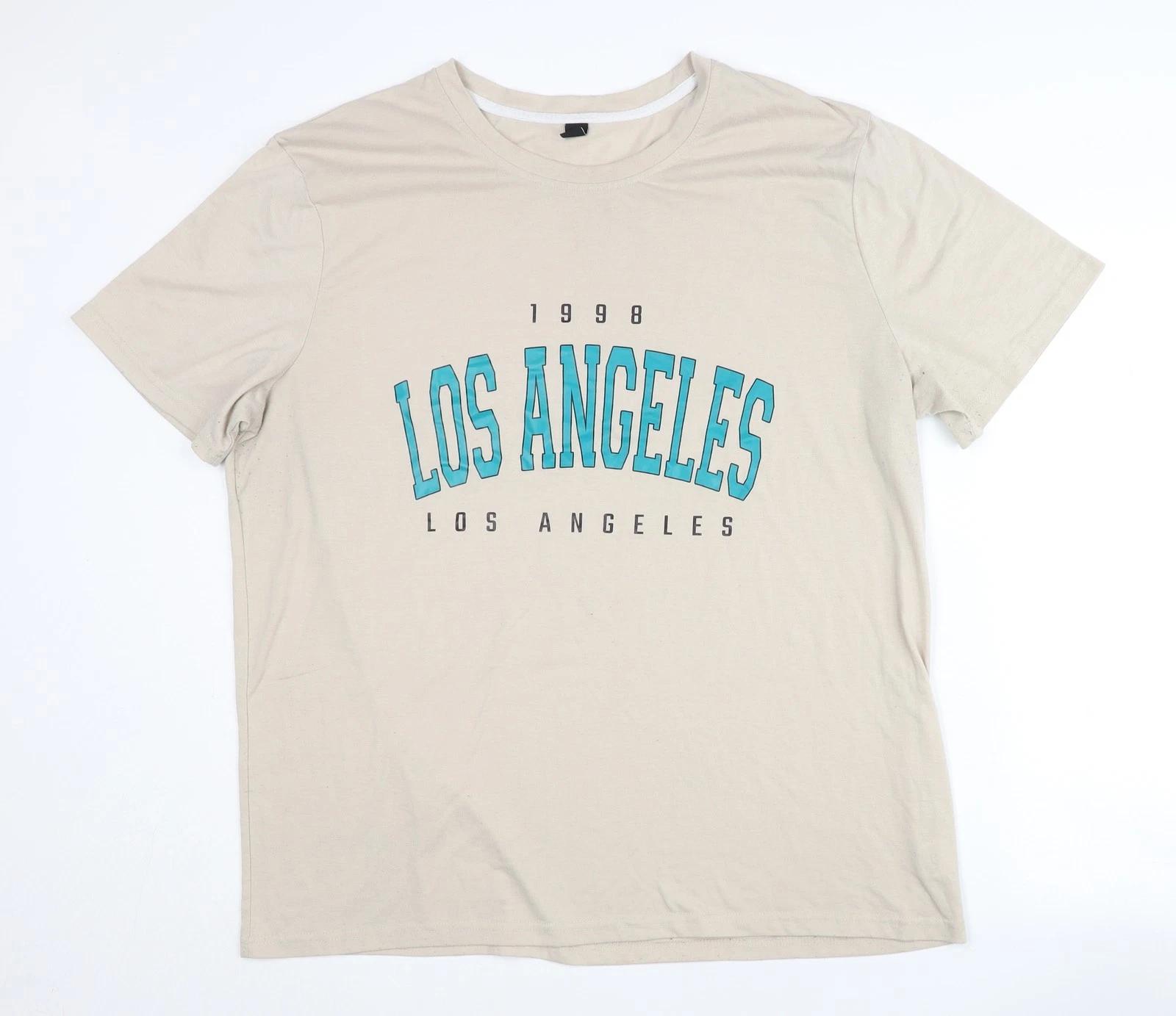 Manfinity Men s 3XL Beige Los Angeles T-Shirt XL