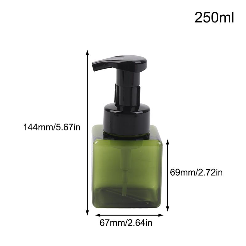 Square Plastic Pump Bottles – Refillable Containers for Shampoo, Lotion & Soap Dispensing