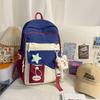 Schoolbag Japanese ins high value fresh and sweet backpack large capacity lightweight backpack contrasting color junior high school student schoolbag