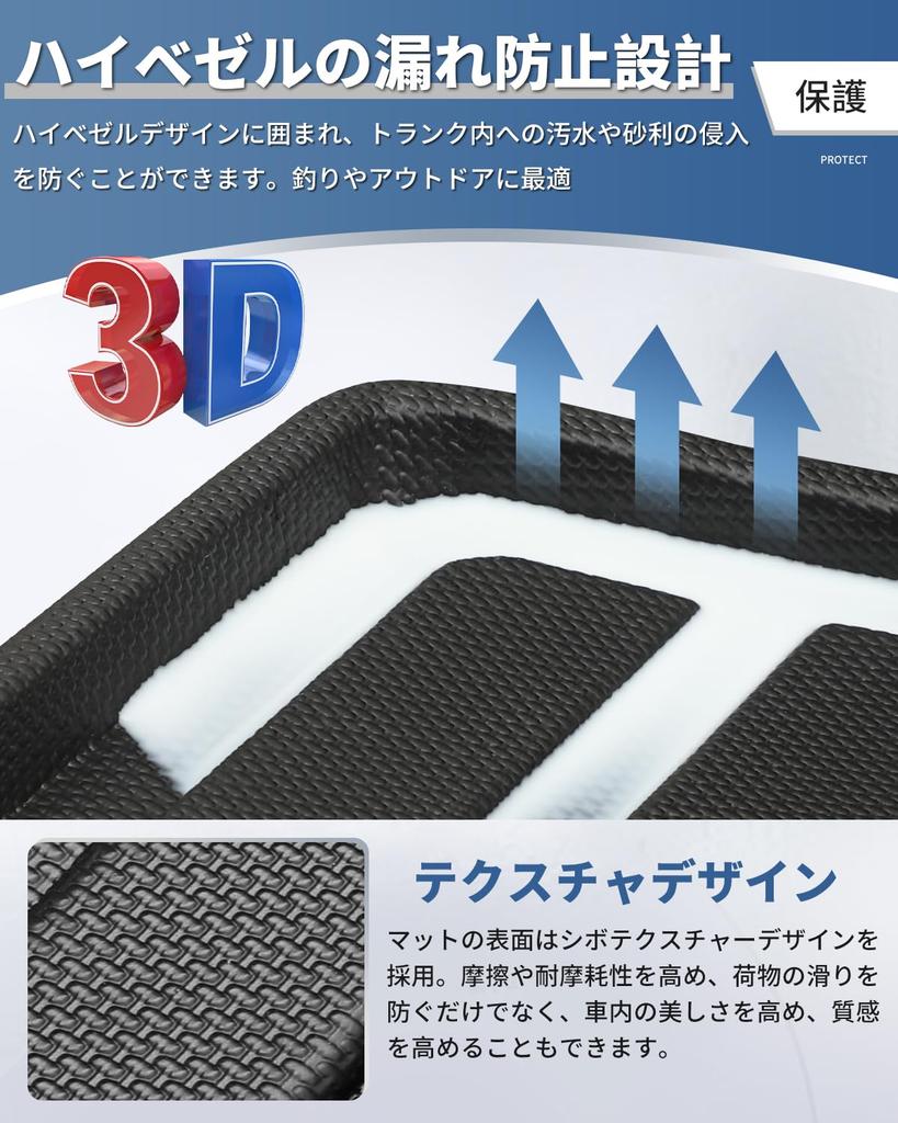Honda NBOX JOY Luggage 3D Trunk Foldable TPE Compatible with Luggage Tray 2023 Genuine and Easy Installation NBOX Cargo JF5/JF6 Mat, Mat, Material,