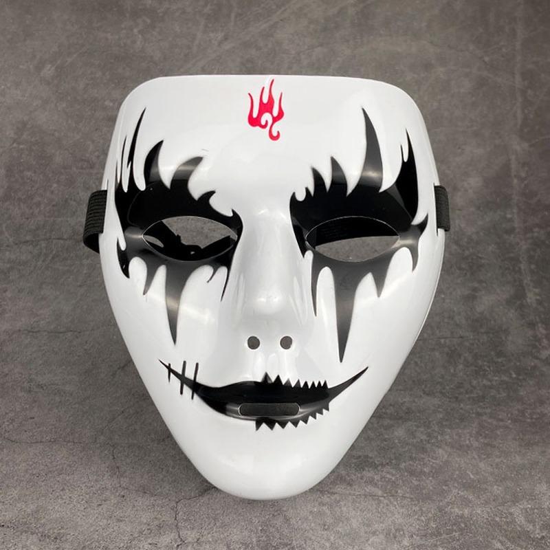 Barnemaske Halloween rekvisitter Masquerade full ansiktsmaske Hip Hop Voksen Håndmalt Hvit Street Dance Menn Voksen Maske