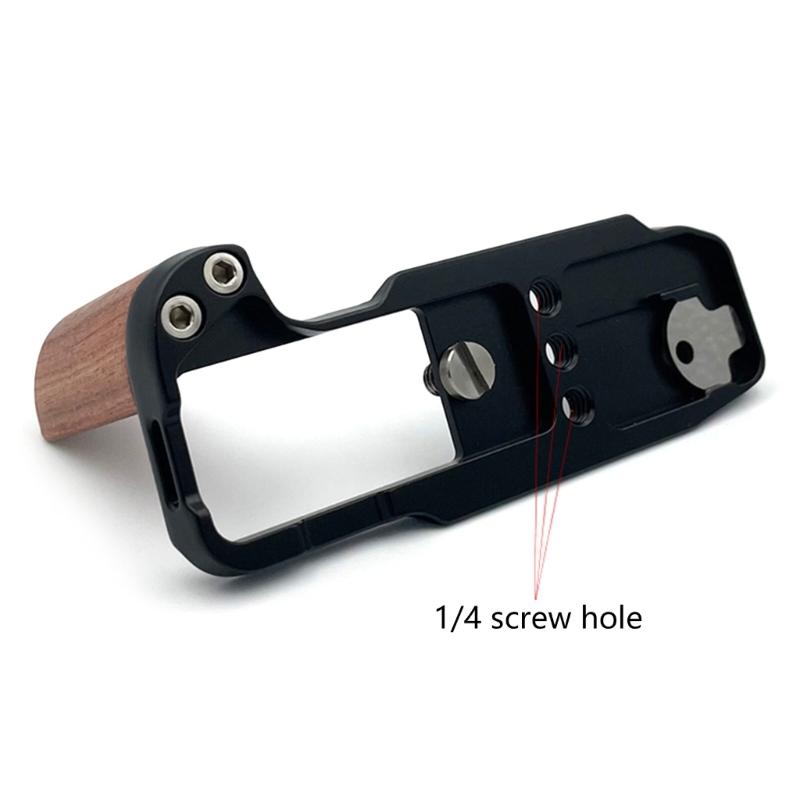 Camera Hand Grip With Wooden Handle Arca Swisses Mount Tripods Compatibility for XM5 Easy Battery Access