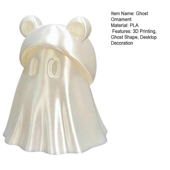Huaqianguhh 3D Printed Frog Ghost Statue, Halloween Spooky Figurine, Cartoon Decorative Sculpture for Holiday Party