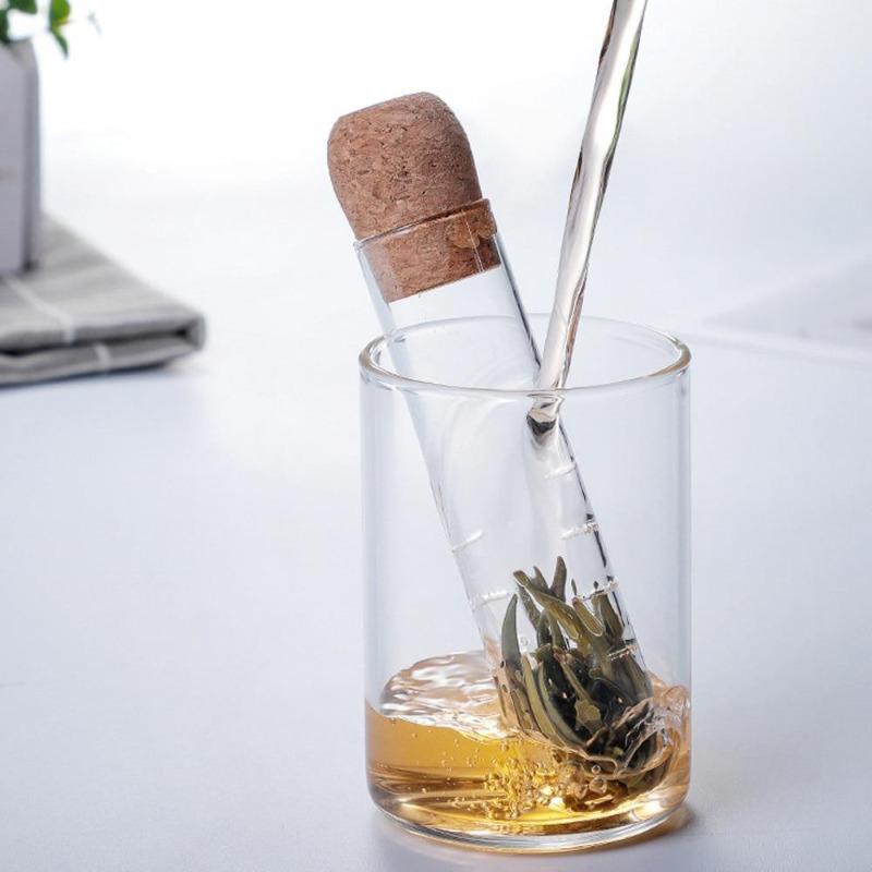 Tea Infuser Tea Filter Sieve Glass Pipe Creative Brewing for Spice Herb Tea Strainer Teaware Tool Accessorie