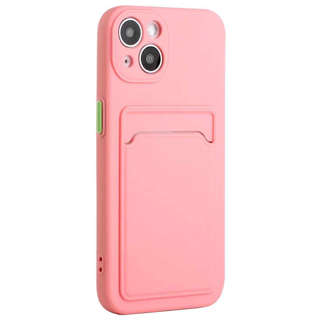 For iPhone 14 TPU Case Flexible Phone Cover with Back Card Slot