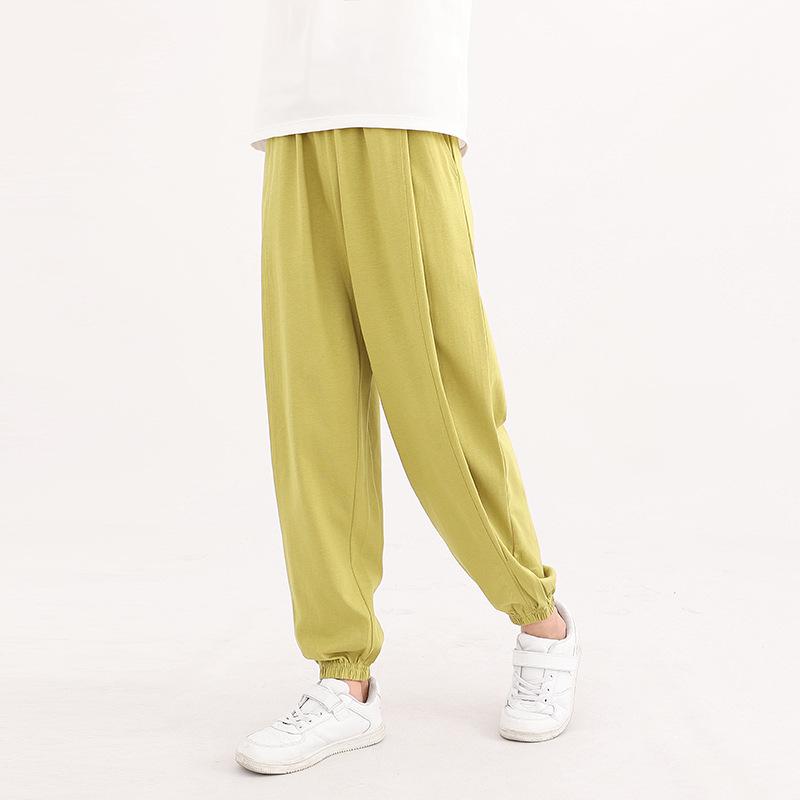 

Детские легкие спортивные брюки от комаров в корейском стиле - однотонные свободного кроя для девочек 140 cm оливковое зеленый