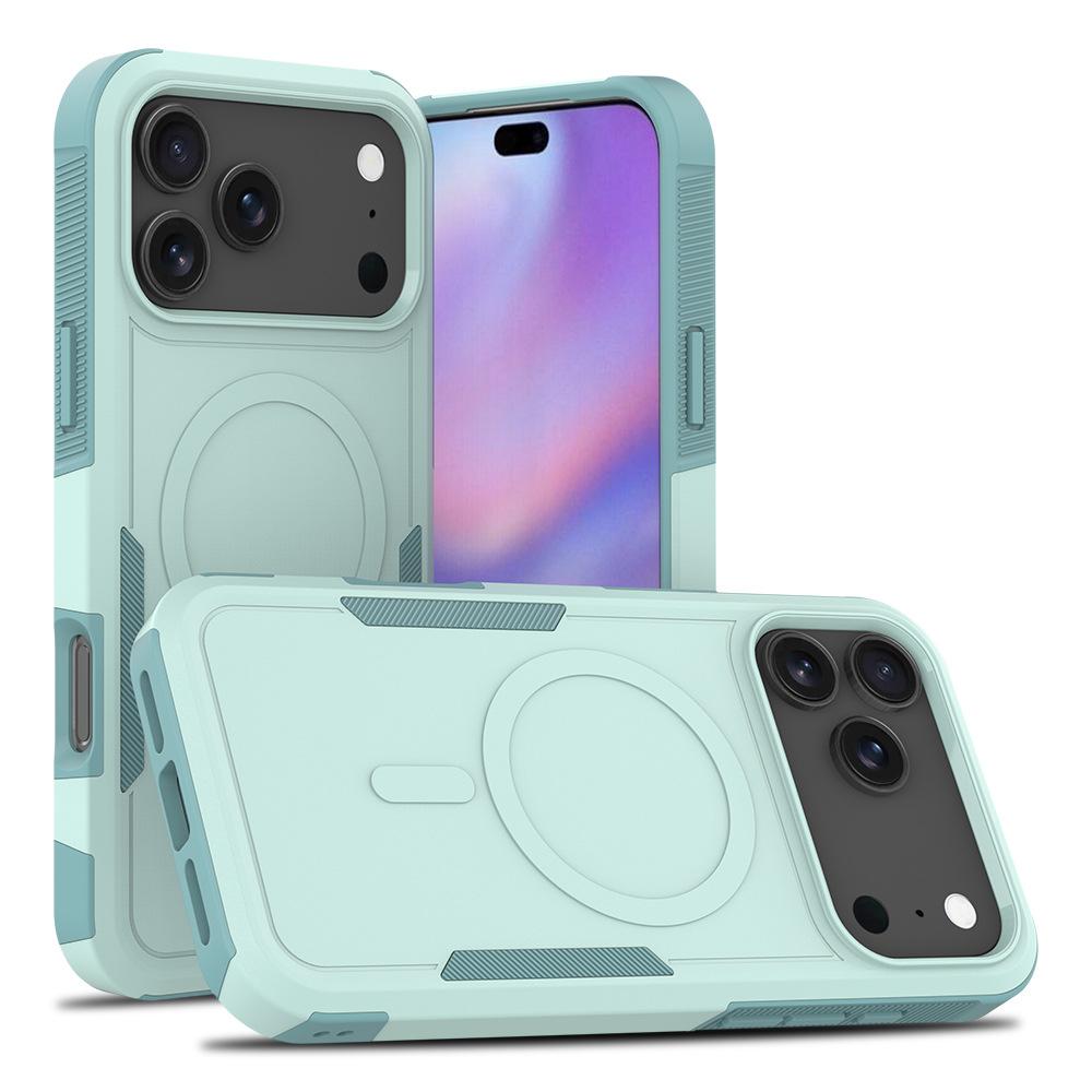 Suitable for 17Air Apple Mobile Phone Case Magnetic Iphone16pro Four-corner Thickened 15pm Mobile Phone Anti-fall Hard Shell
