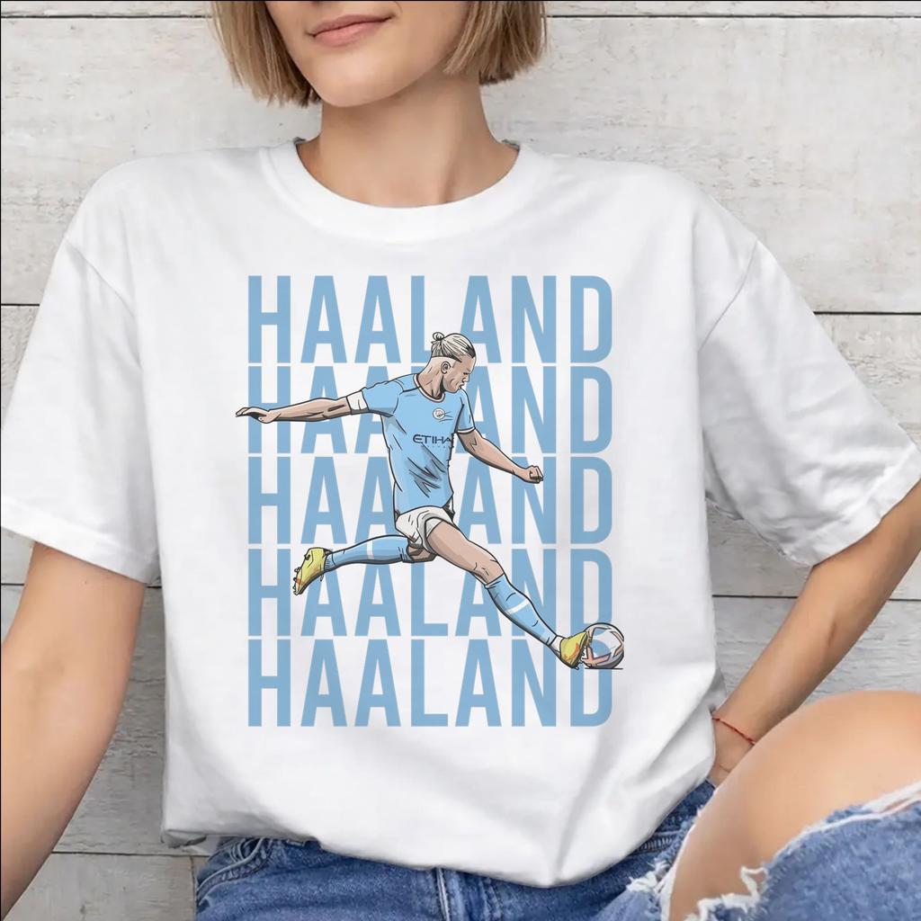 Haalands Accessories Unisex WoUnisex T Shirts 100 Cotton Tee Graphic Printing Football Tshirt Clothing