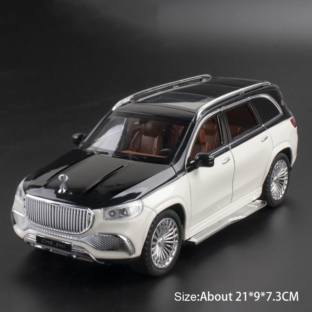 1:24 GLS600 S680 Model Diecast Alloy Toy Car Sound Light Pull Back Front Wheel Steering Door Opened Vehice Children Holiday Gift