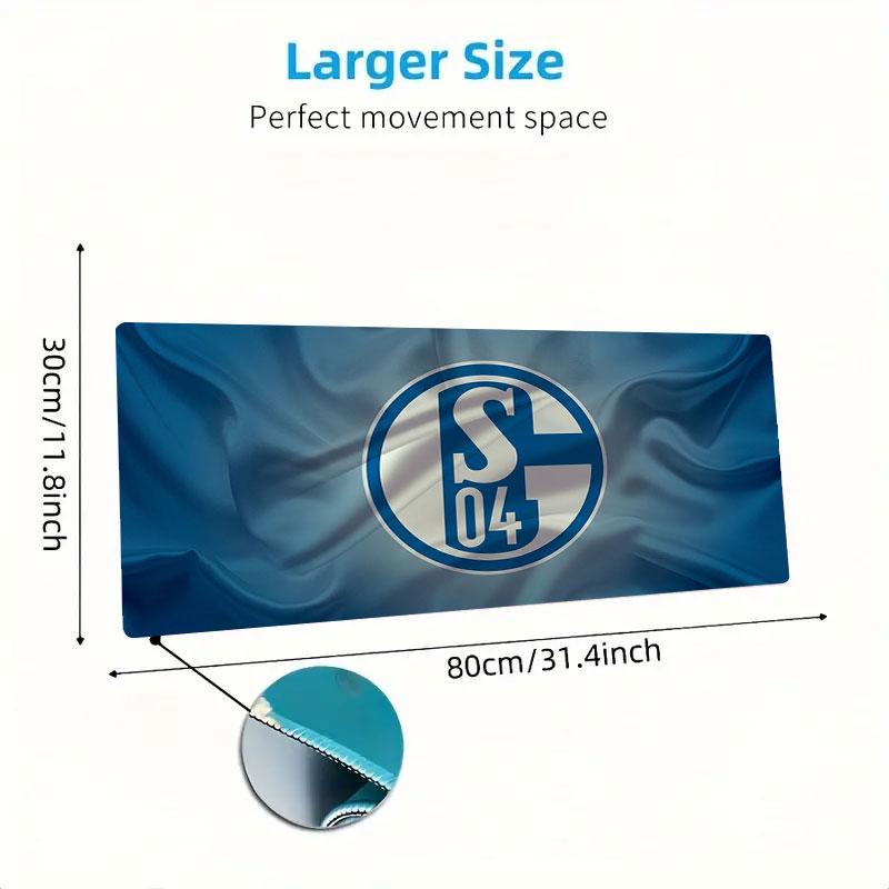 FC Schalke 04 Large Size Mouse Pad Large Gaming Table Cushion Non-slip Laptop Tablet Big Mousepad XXL Mat Mini PC Playmat With Lock edge