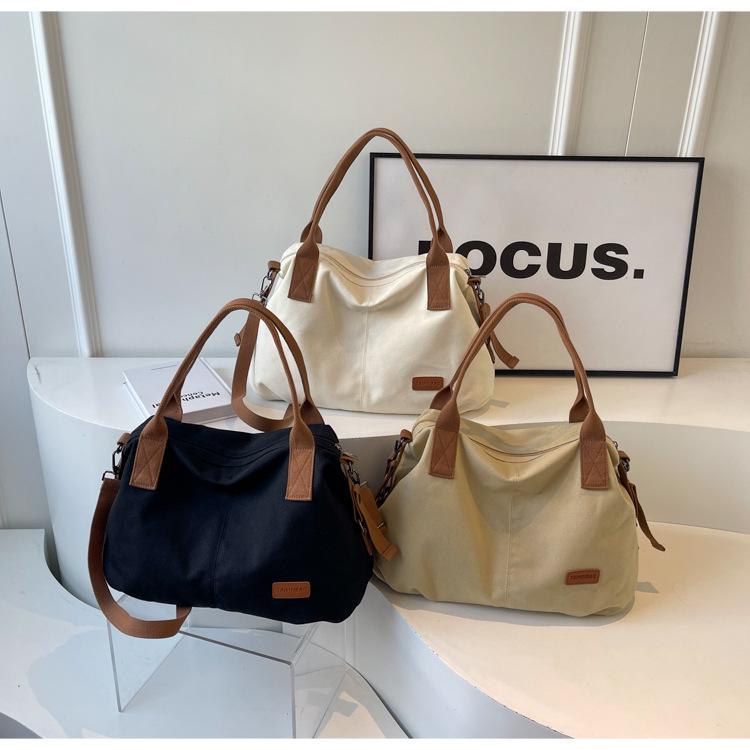 2025 Trendy Ruiying Large Capacity Women's Canvas Crossbody Tote Shoulder Bag