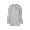 LESS 2025 Spring Mulberry Silk Round Neck Long Sleeve Shirt