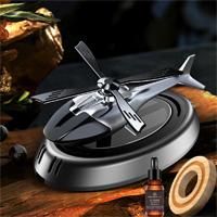 Solar Rotating Helicopter Aromatherapy Car Air Freshener Solar Alloy + Abs Wooden Aromatherapy Car Aromatherapy Freshener