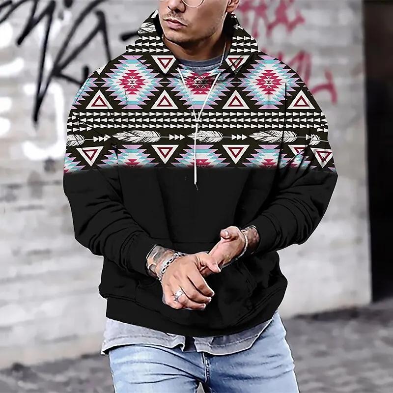 Men's Sweater 3d Printed Long Sleeve Tops Fashion Loose Casual Sweatshirt Top Oversized Hoodies For Men