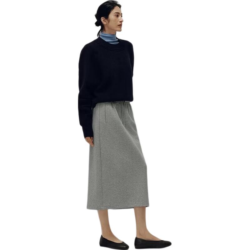 Semir Women's Sporty Striped Straight Long Skirt