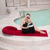 Portable Inflatable PVC Flocking Beach Mat with Pillow for Sunbathing & Pool