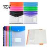 Snap Button Envelope 11 Hole Expanding File Pockets, Reusable PP Document Sleeves, Transparent Tear-resistant Bag Waterproof Organizer for Home Office
