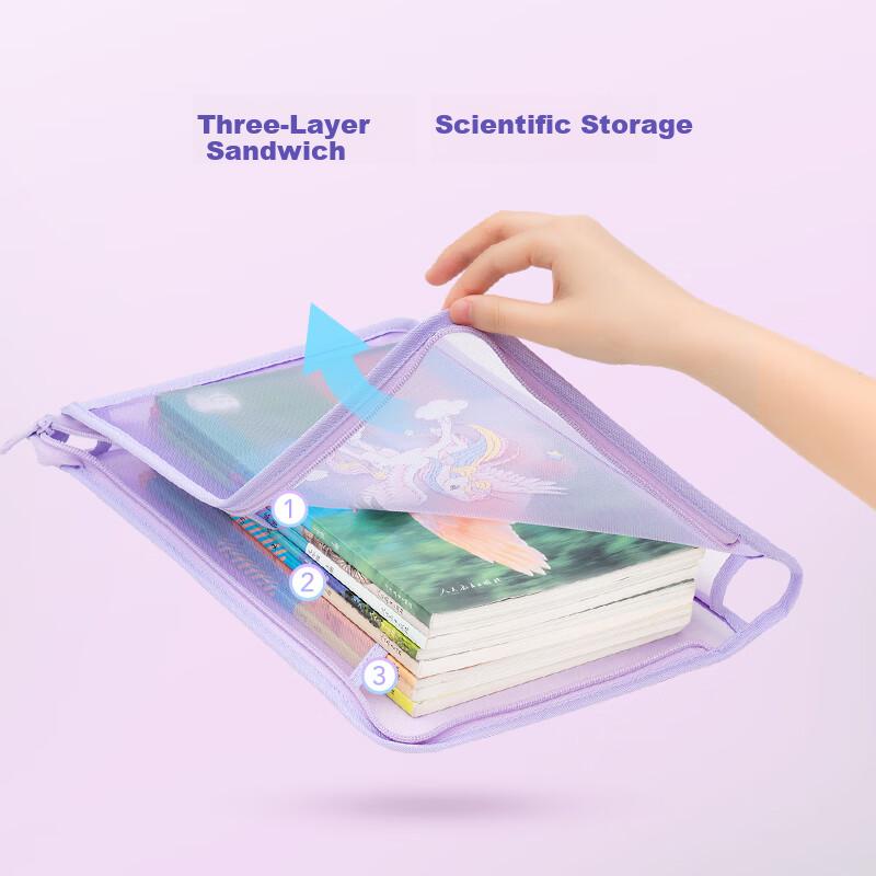 Gmt for Kids Transparent Subject Classification Pouch Student Exam Paper Storage Bag Single Pack Sound