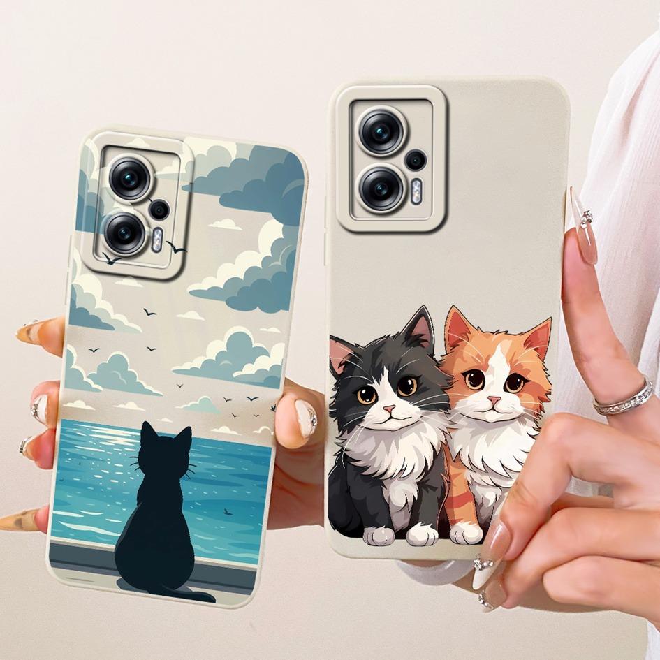 For Xiaomi Redmi Note 11T Pro 5G Case Note 11T Pro+ K50i Cover Luxury Painted Soft Silicon Phone Case For Xiaomi Poco X4 GT Capa
