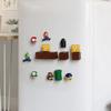 3D Mario Fridge Magnet Sticker Figurine Kawaii Cartoon Decoration Anime Mario Fridge Sticker Figure Refrigerator Ornament Gifts